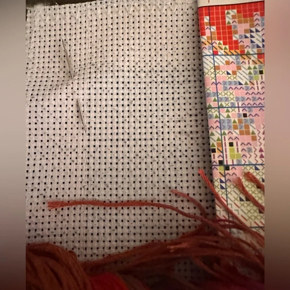 Foxhool Beginners Cross Stitch Kits Stamped Subshrubby peony flower kit - Picture 4 of 7